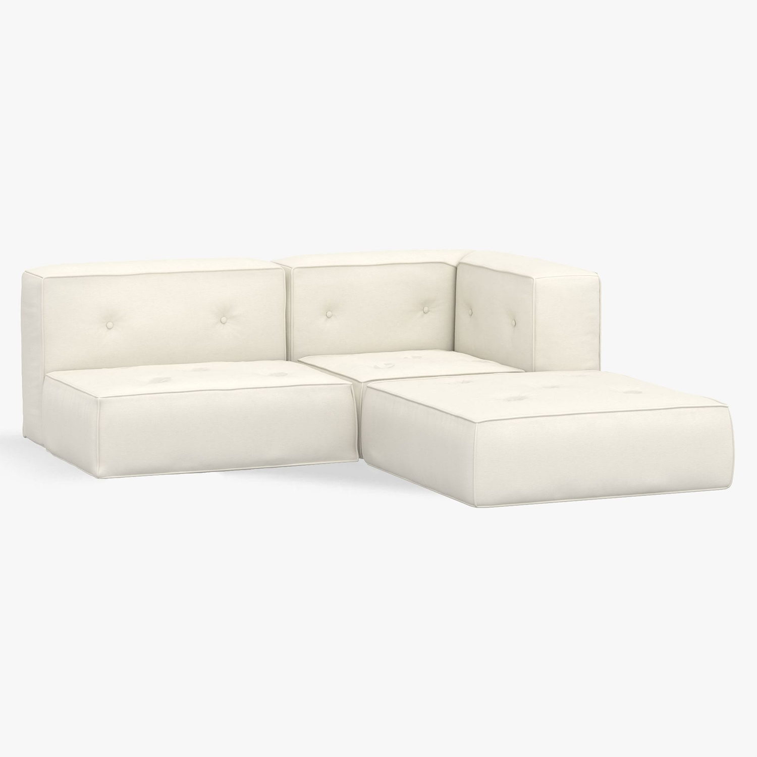 Cushy Piped Trim Sectional Set