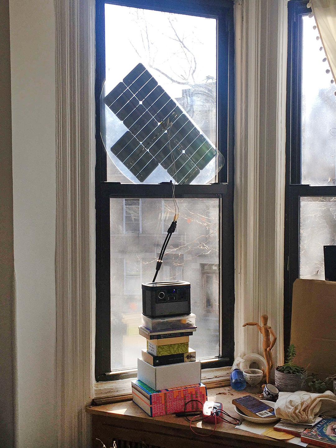 solar panel in window