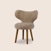 cream shearling dining chair