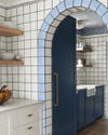 blue pantry cabinets