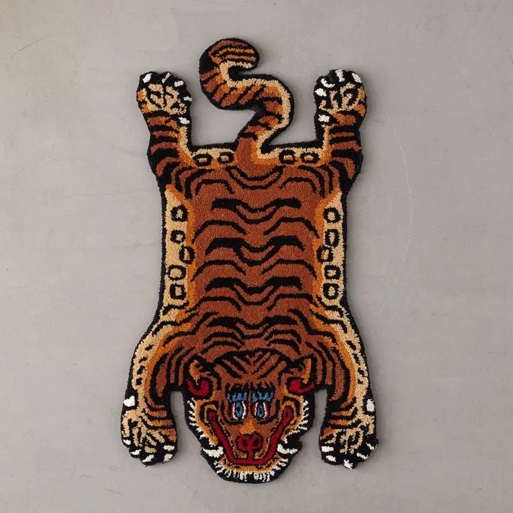 tiger-shaped rug
