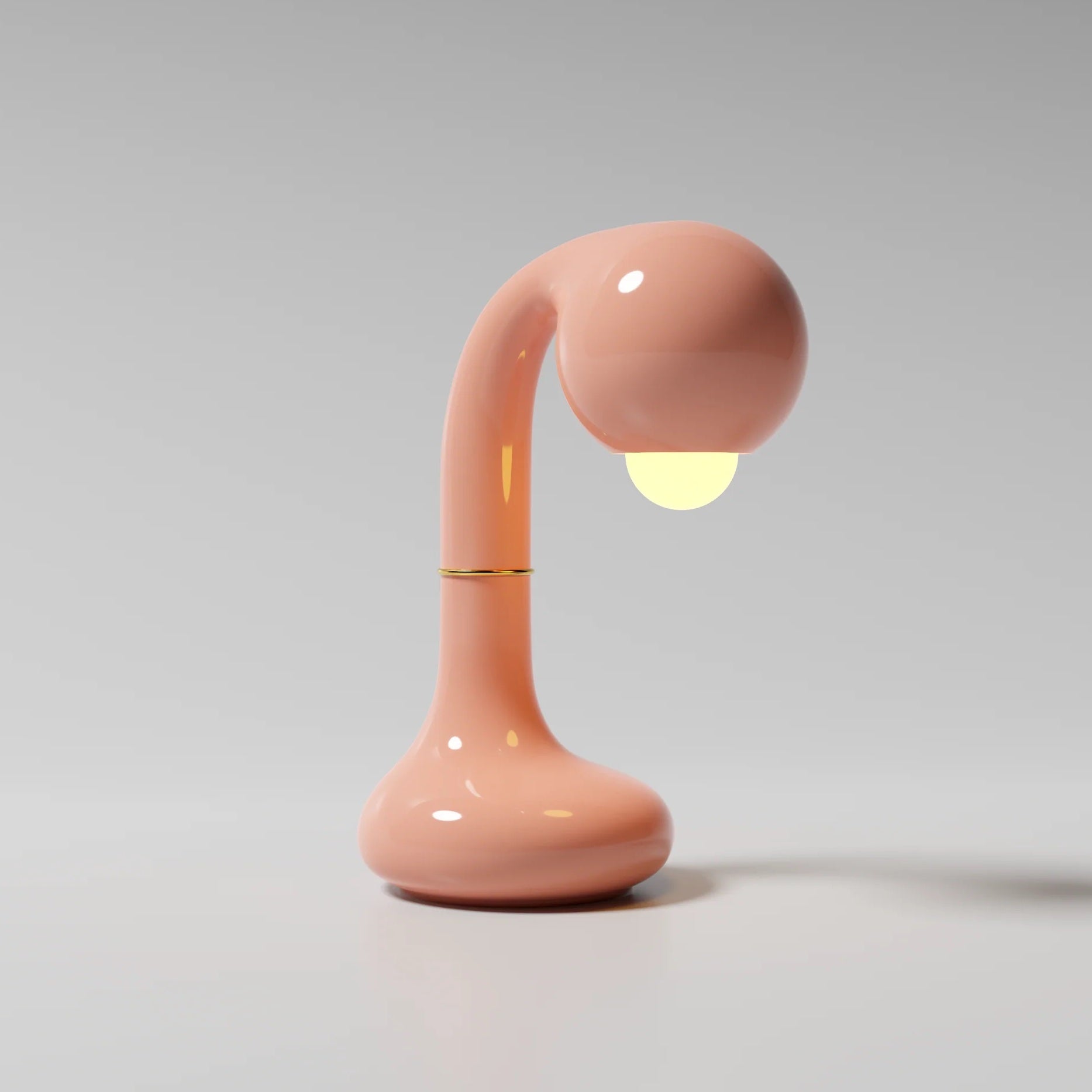 pink space-age table lamp