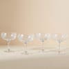 4 vintage crystal coupe glasses