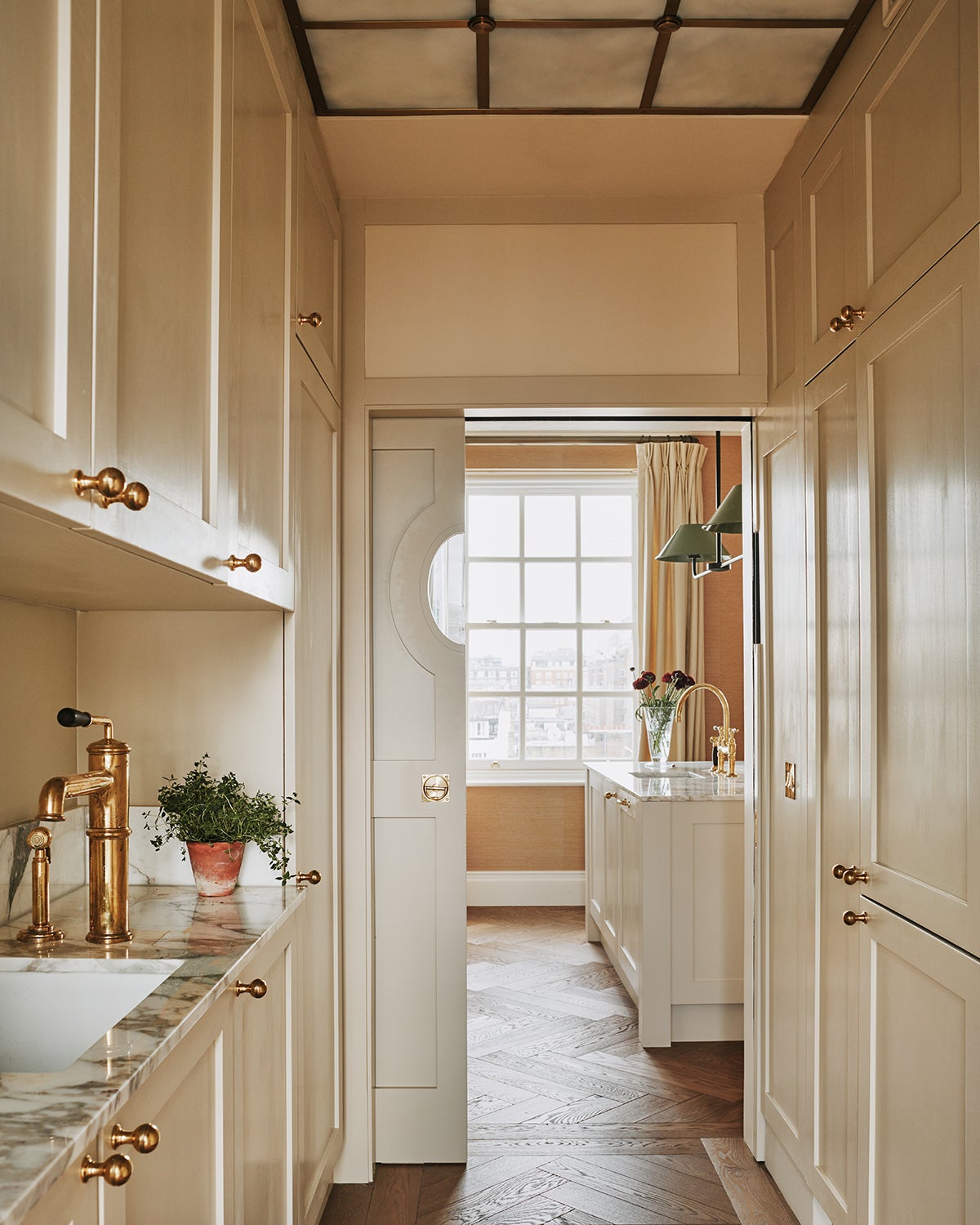 cream pantry cabinets