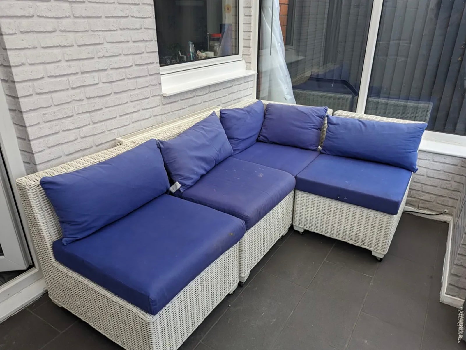 outdoor sofa before