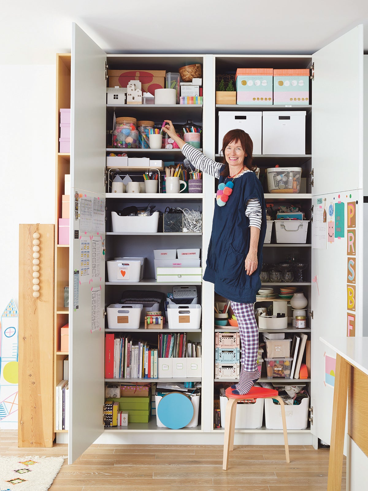 woman organizing closets