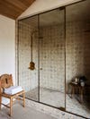 Shower with moroccan-inspired tiles