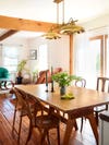 wood dining table and chairs