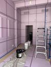 ladder in purple room