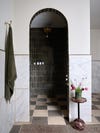 arched shower