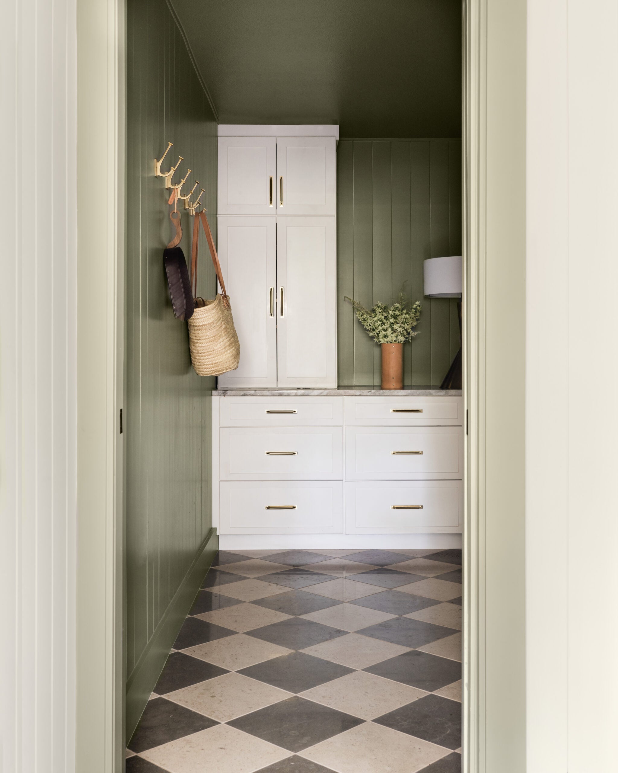 white pantry cabinets