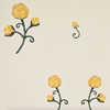 yellow floral wallpaper