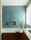 blue bathroom tile