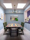 skylights over dining table