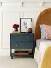 fluted blue-green nightstand