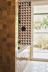 graphic tiled shower