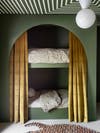 green cozy bunk bed