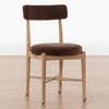 Garance dining chair with brown upholstery