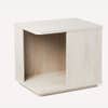 table with open cubby