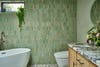 green bathroom tile