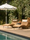 wicker pool chaise