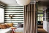 striped seating nook
