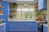 Periwinkle blue kitchen cabinets