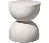 white sculptural stool