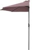 Tangkula 9 ft Half Round Outdoor Patio Umbrella in tan