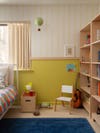 kids room with chartruese paint