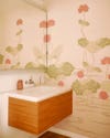 floral bathroom wallpaper