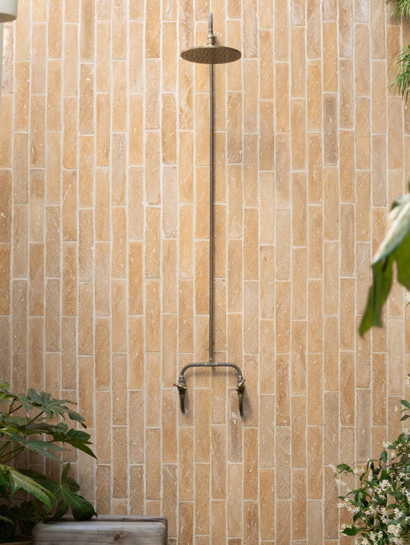terracotta tile outdoor shower