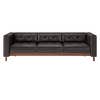 black leather sofa