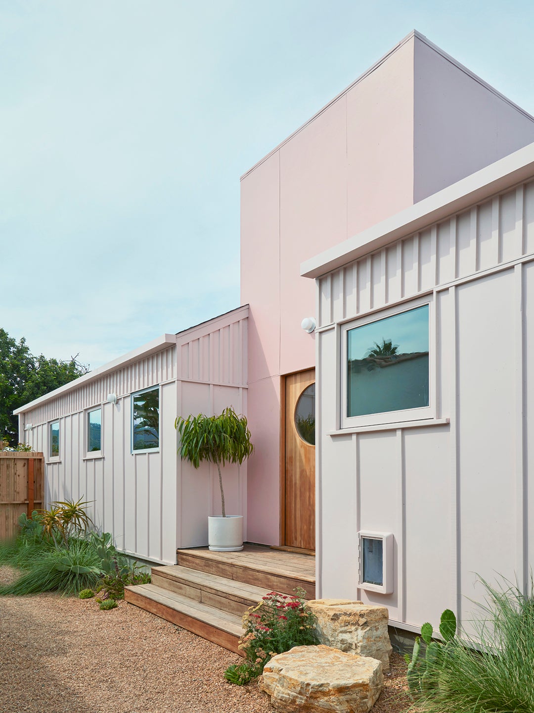 modern pink house