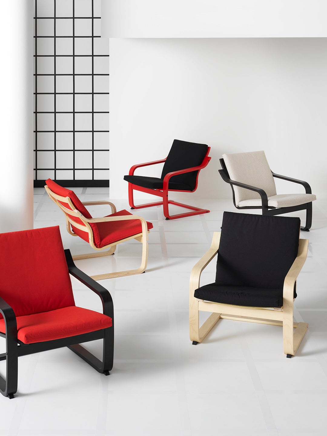 IKEA Poang chair in multiple colorways