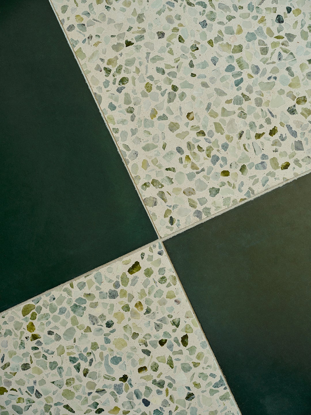 Closeup of checkerboard floor tile