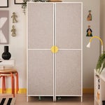 light gray cabinet from IKEA with yellow handles