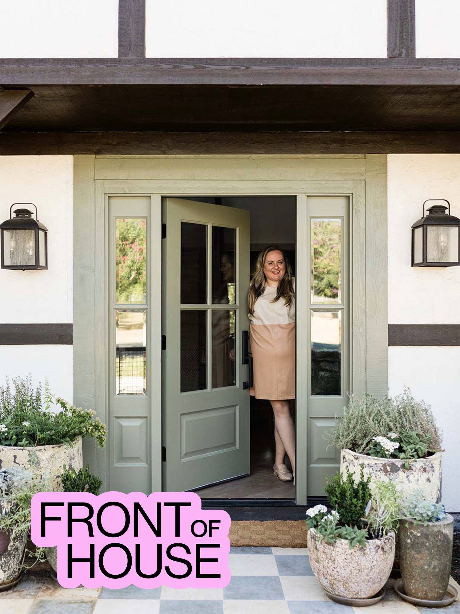 woman in front door