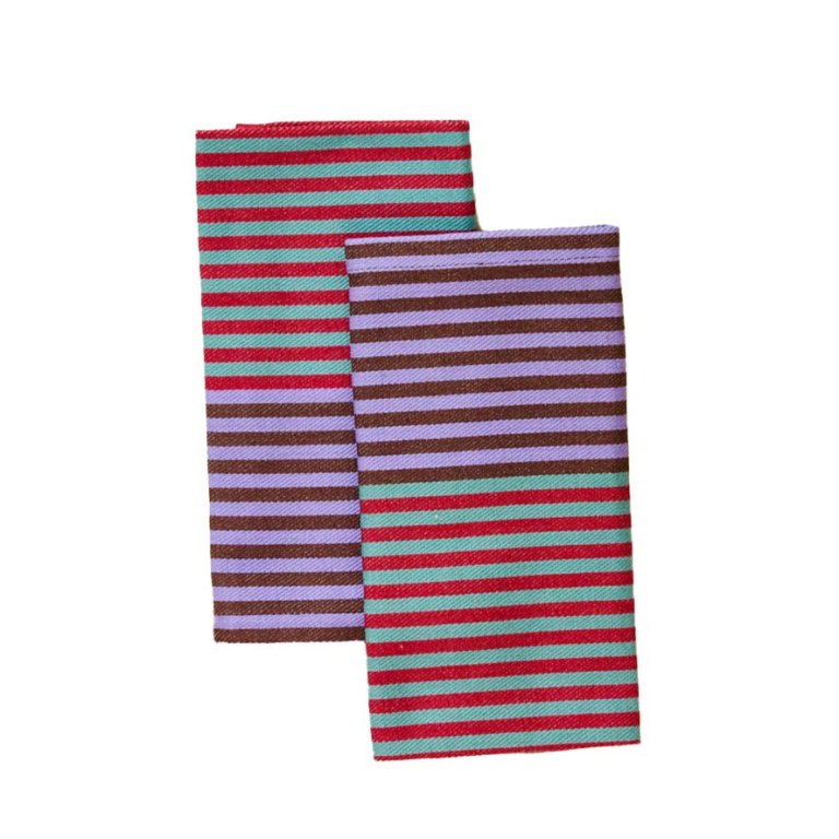 Two-tone striped napkins