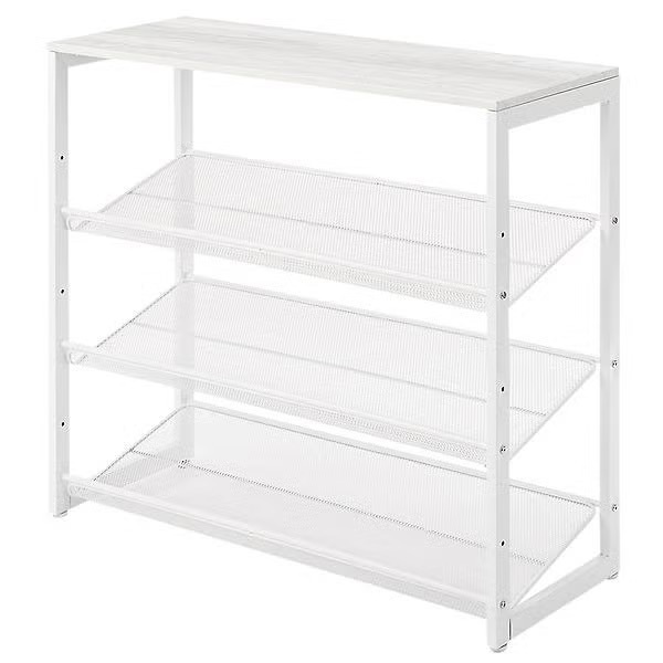  White shoe storage shelf
