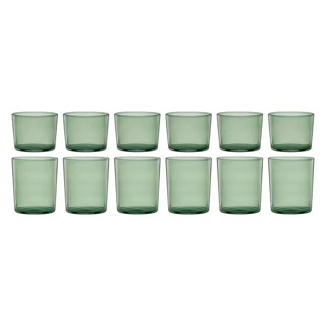  Green drinking glasses