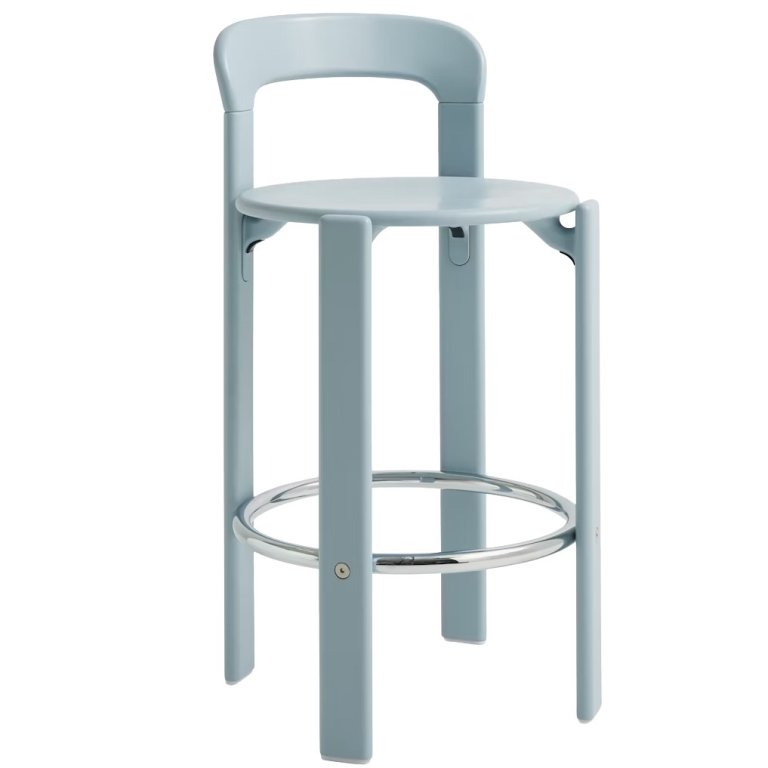  Baby blue counter stool with back