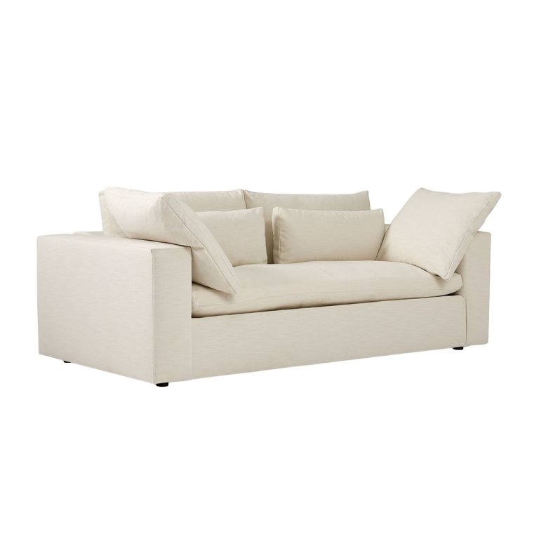  White sofa with cushions