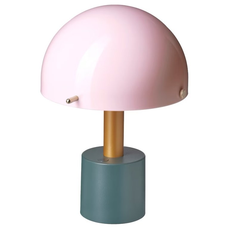  pink and teal lamp