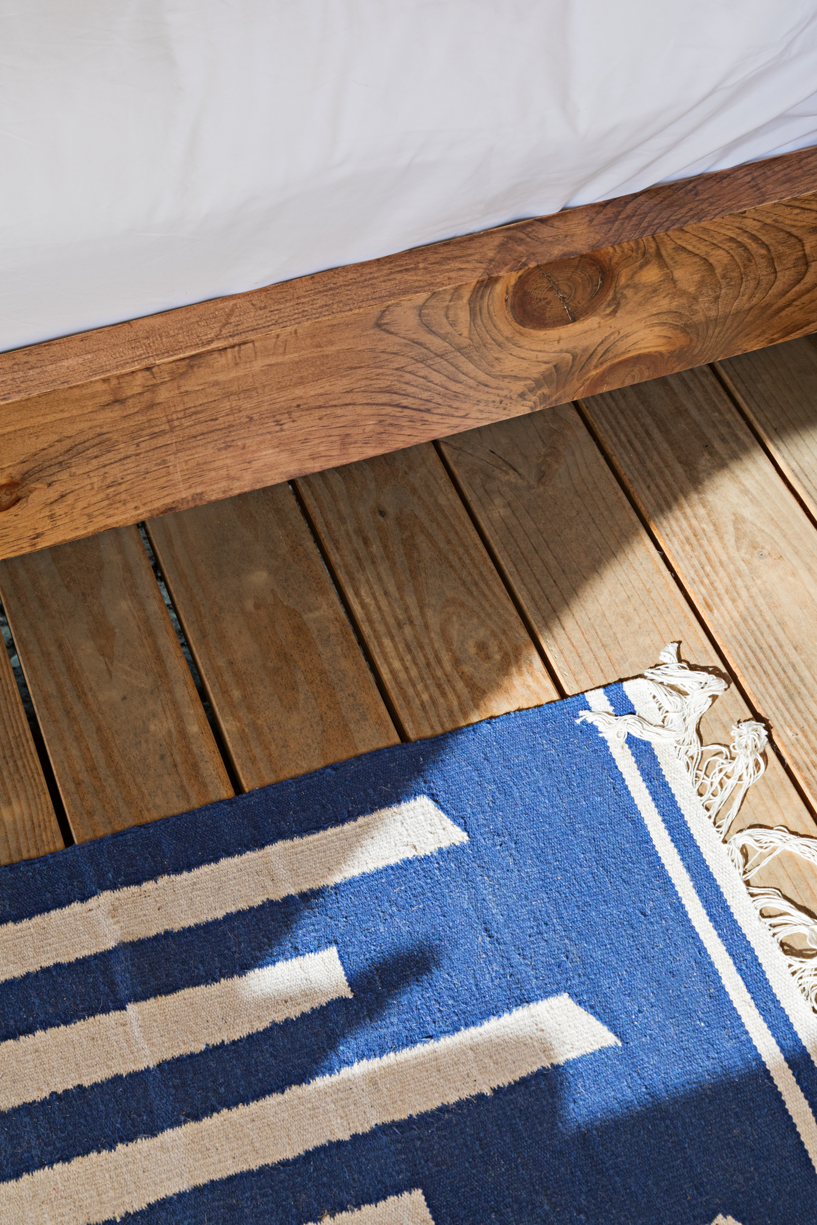 floor inside glamping tent