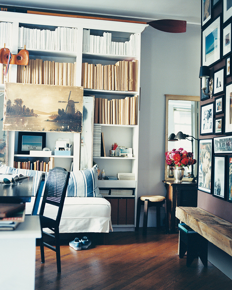 Blue and White Office