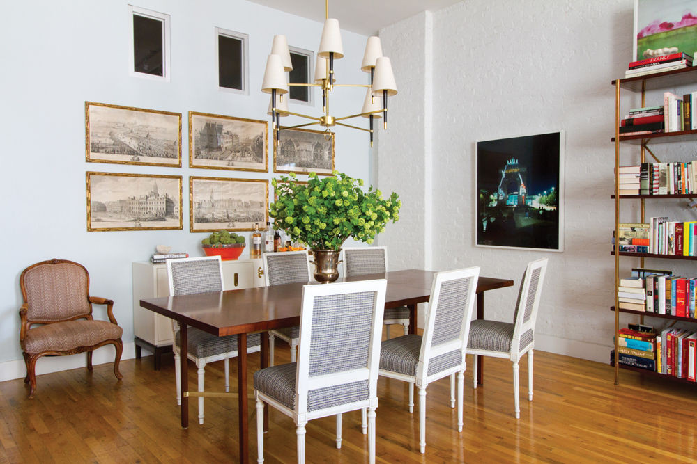 Gray and White Dining room