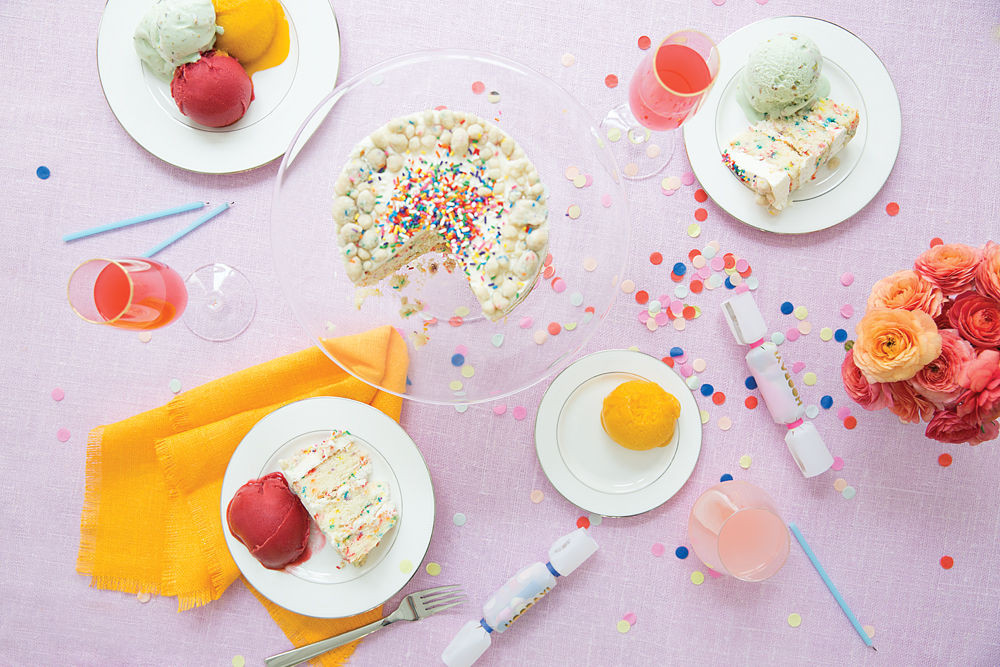 Pink and Purple Table Setting