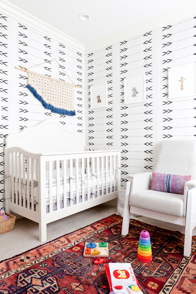 Bohemian Decor Red and White Kid's room