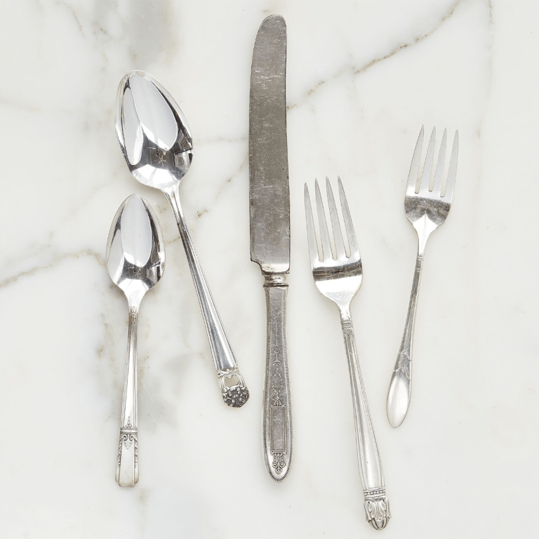  five pieces of vintage flatware